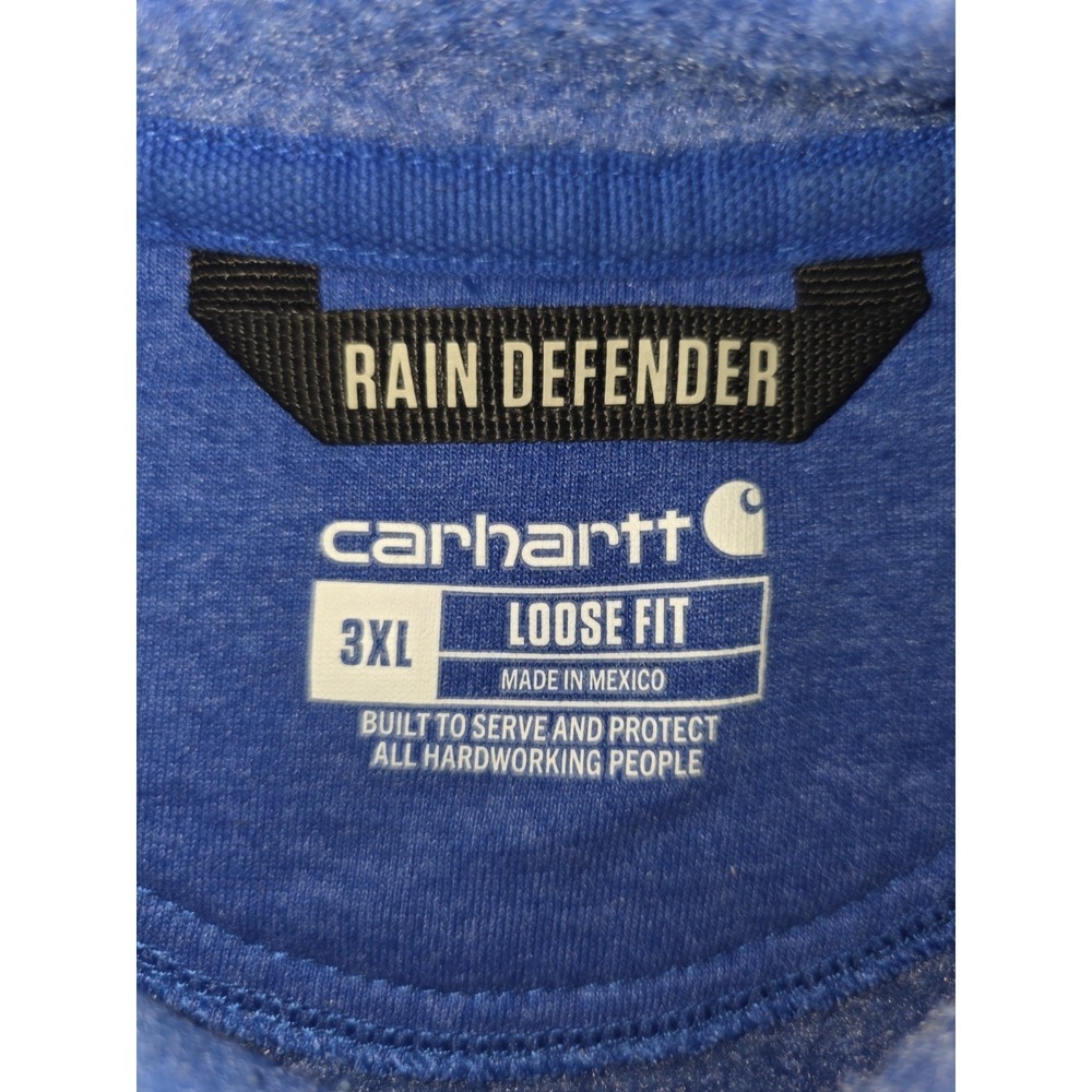 Carhartt Fleece Tall Blue Size 3XL Outdoor Pullover Hoodie - Picture 5 of 8